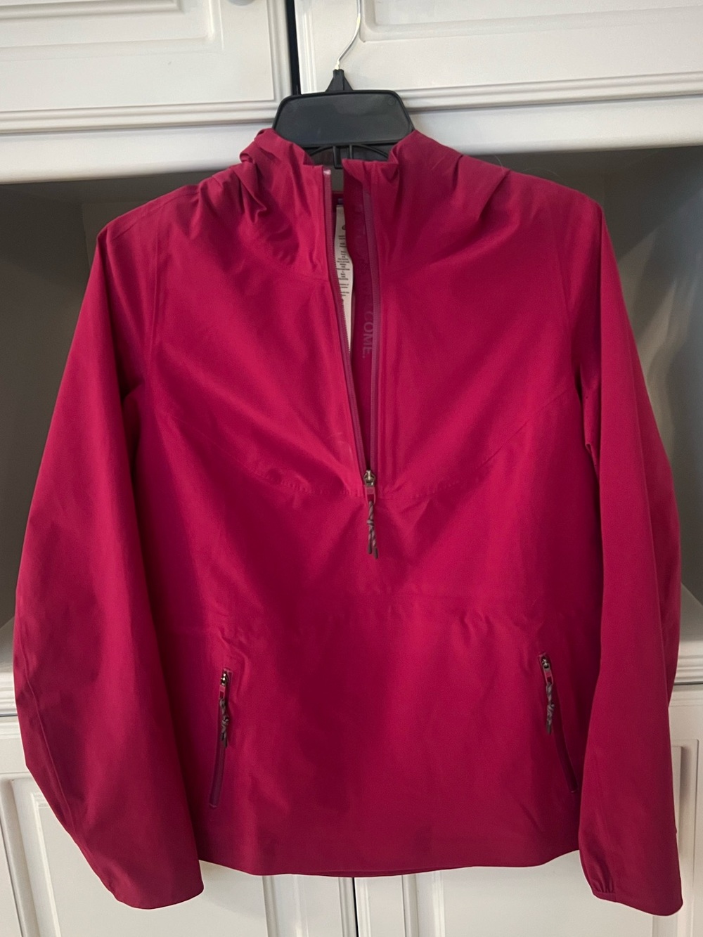 Lululemon Bright Pink Hooded Quarter-Zip Pullover Jacket